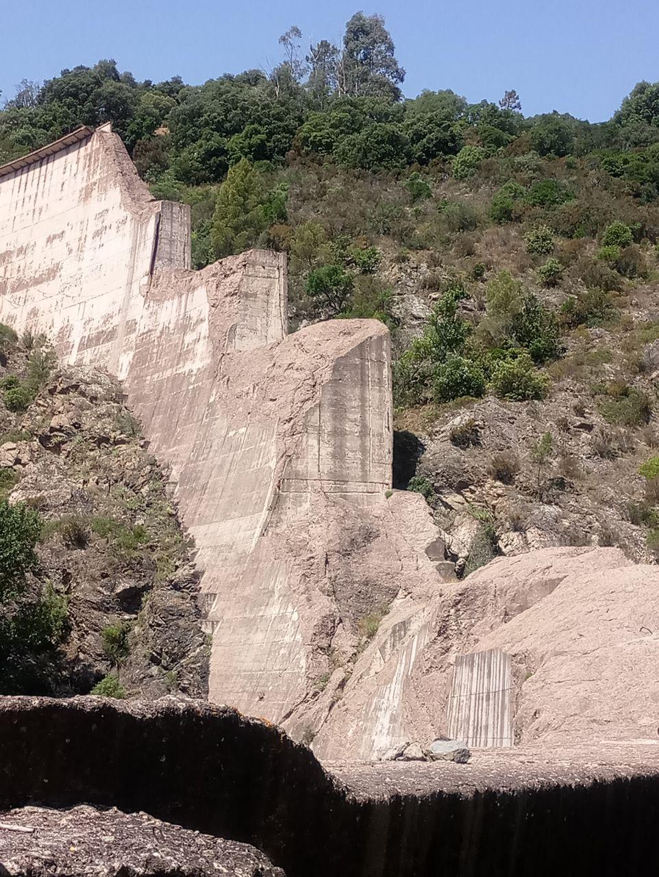 Part of the ruins of the Malpasset dam